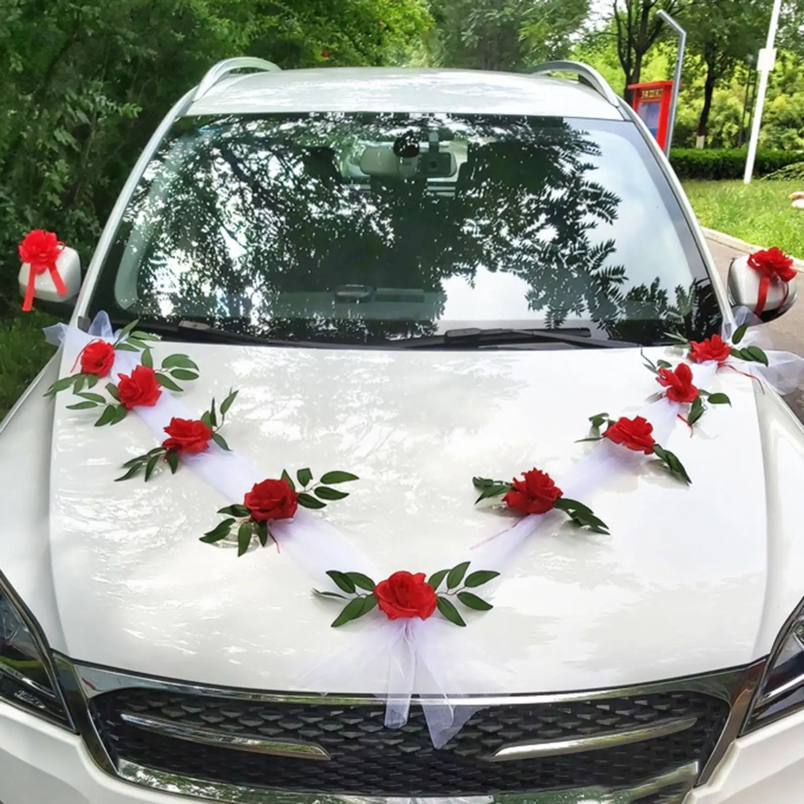 Wedding Car Front Flower Decoration Artificial Flower Garland for Wedding  Party Holiday Accessories Simulation Rose Front Flower - AliExpress