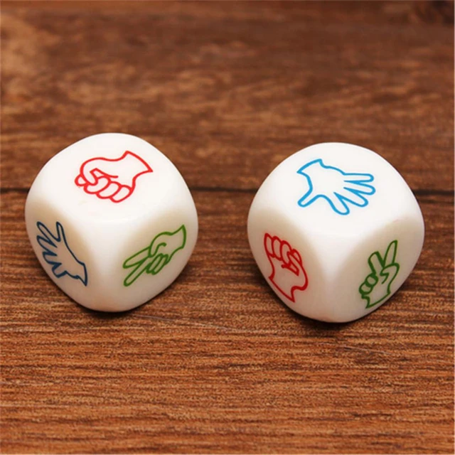 Funny 2Pcs Finger Guessing Game Dice Rock Paper Scissors Game Toys Scissors  Stone Boson Family Party Board Games - AliExpress