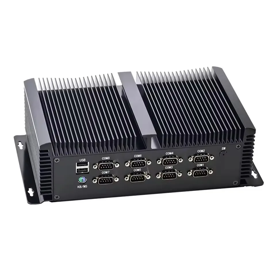 Solid Firewall NAS Industrial Computer Intel i7 1355U i5 1335U 3xi226-V 2.5G 2xDDR5 2xPCIe4.0 1xSATA 8xCOM GPIO Fanless Mini PC 3
