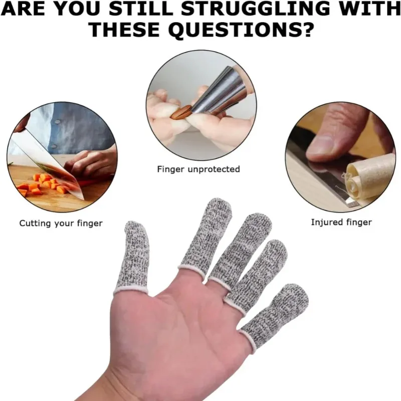 Anti-Cut Cover Finger Sleeve 5/10pcs 5-level Elastic Wear-resistant Finger Sleeves Sleeves For Protection