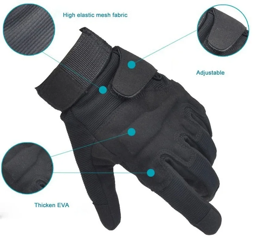 Sports Gloves Tactical Full Finger Outdoor Bicycle Antiskid Paintball Shooting Airsoft Cycling Half Motorcycle