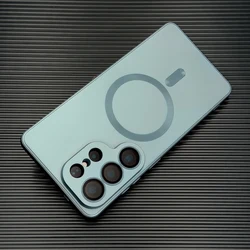 Soft Matte TPU Case with MagSafe Wireless Charging Compatibility - Galaxy S23 Ultra (Light Blue)