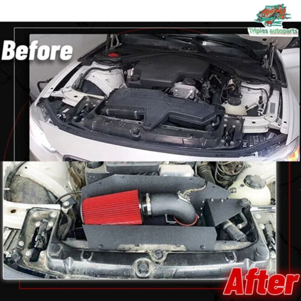 6063 Aluminum Cold Air Intake Pipe System Kit For 12-16 BMW F30 228i 320i 328i 420i 428i 2.0T Car Engine Parts Accessories