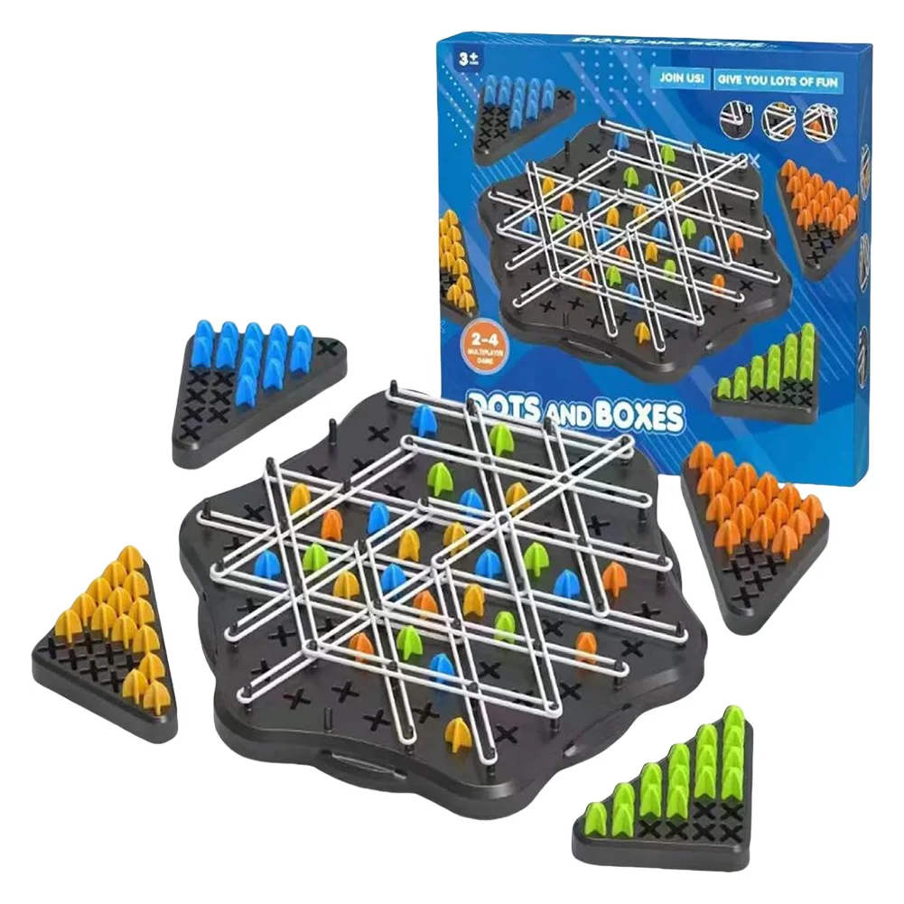 Chain Triangle Chess Game Exercise Thinking Peg Game Triangle Chess Board Early Education Puzzle Board for 2-4 Players