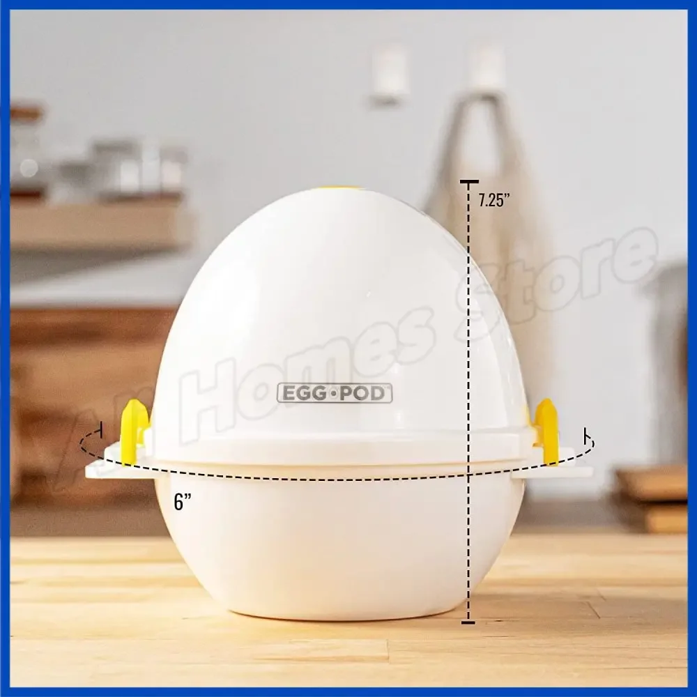 Egg Cooker with 4 Egg Capacity Microwave Hardboiled Egg Maker Compact  Design ABS Material Egg Boiler Steamer for Home Use Hard Boiled Eggs