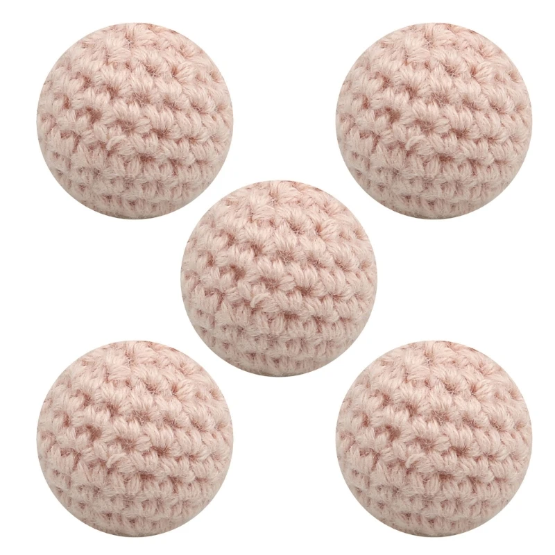 

5Pcs Crochet Beads 16mm Colorful Craft Beads for Jewelry Making