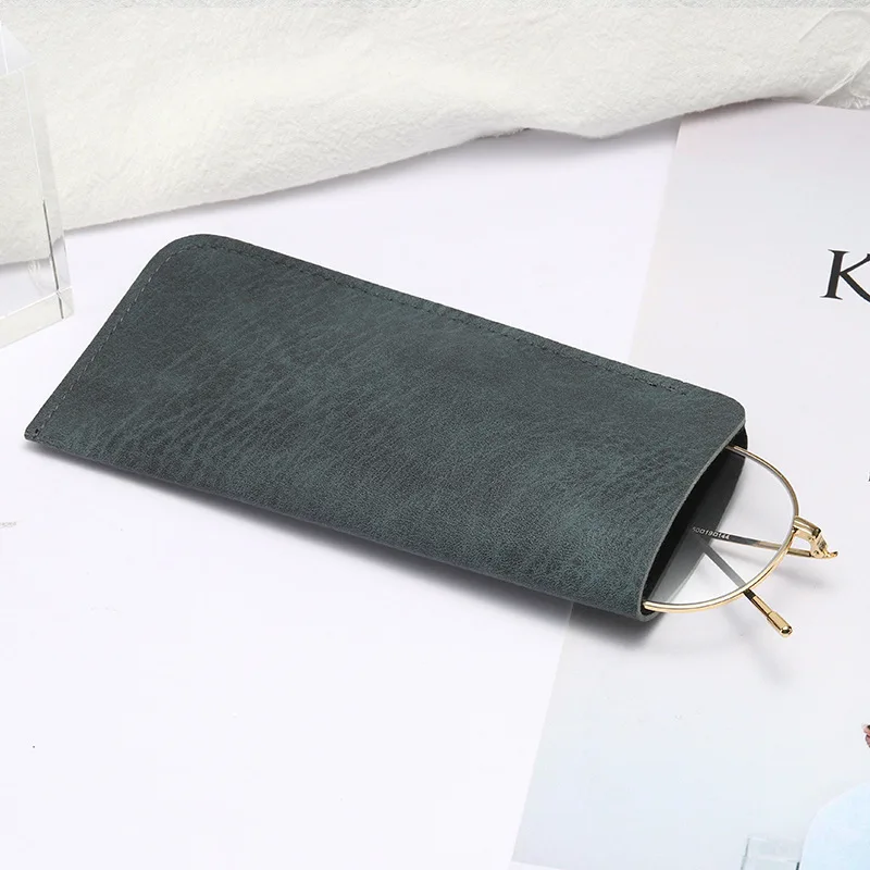 Fashion Soft Leather Reading Glasses Bag Case Waterproof Sun Glasses Pouch Myopia Eyewear Storage Bags Eyeglasses Accessories