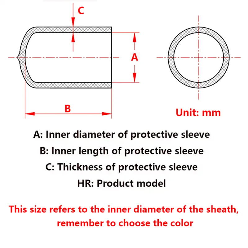 7 Colors PVC Rubber Cap Silicone Cover Plastic Pipe Sleeve Hub Thread Protection Round Pipe Cable End Cover