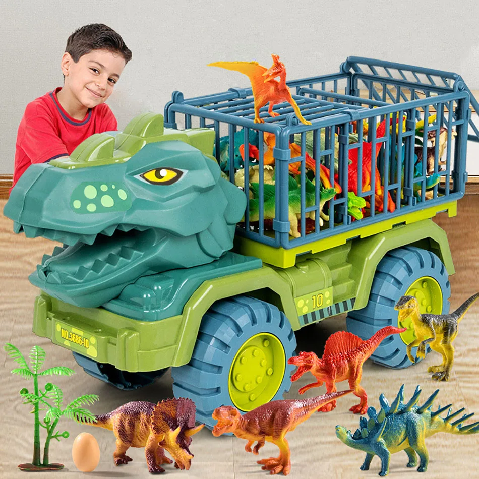 

Car Toy Dinosaurs Transport Car Dinosaur Carrier Truck Toy Indominus Rex Jurassic World Dinosaurs Toys Christmas Gifts for Kids