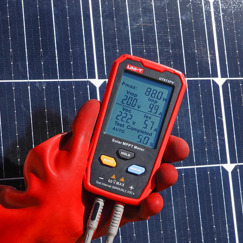 UNI-T Solor MPPT Meter UT673PV Photovoltaic Maximum Power Tester Peak Open Circuit Voltage Short Circuit Current Pmax Lmp Test
