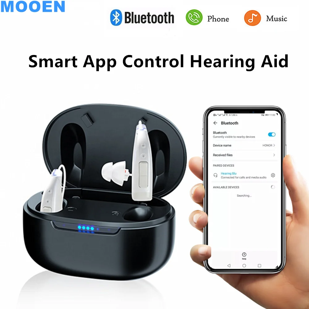 Best 30 channel Bluetooth Digital Rechargeable Hearing Aids for Seniors with Noise Cancelling Invisible Sound Hearing Amplifier 2