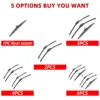 3PCS Car Wiper For Dodge Caliber 2008-2011 Front Rear Wiper Blades Brushes Cutter Auto Accessories 2008 2009 2010 2011 3