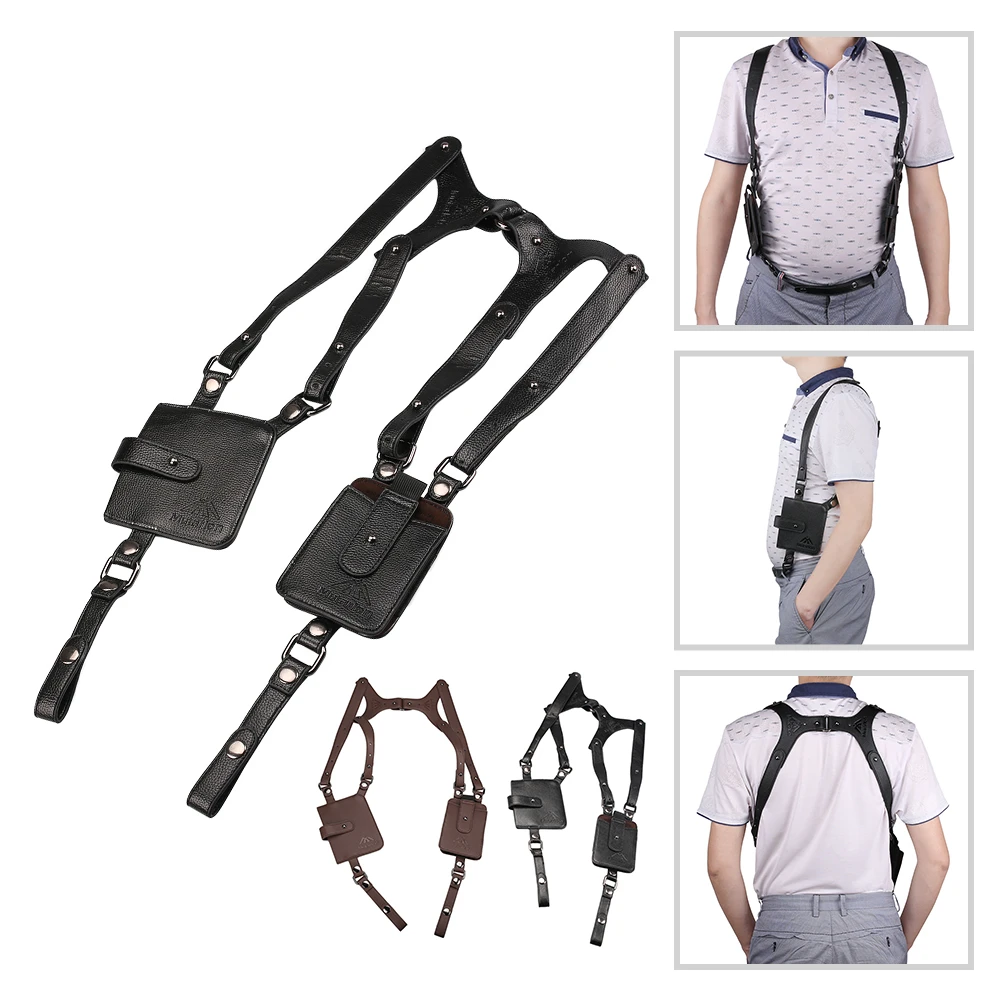 Portable Anti Theft PU Leather Shoulder Holster Bag