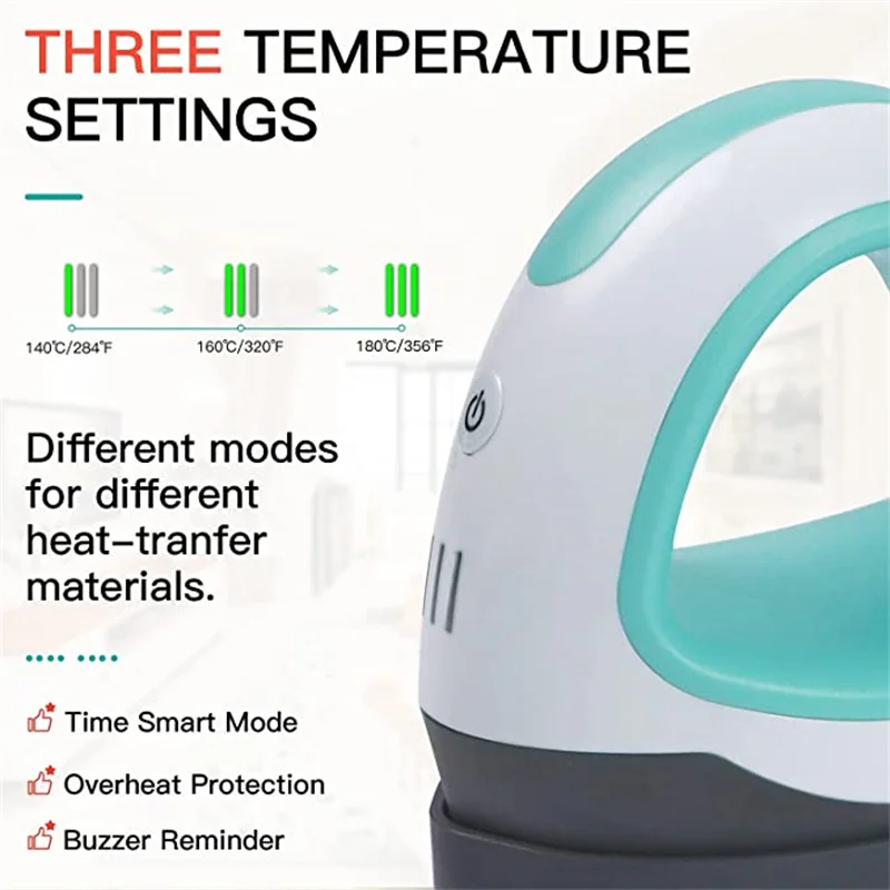 Htvront Portátil Mini Máquina da Imprensa de Calor Faça Você Mesmo Fácil Aquecimento Transferência de Ferro em Máquinas para Bolsas de Roupas Chapéus Almofadas T-shirts Impressão - Imagem 5