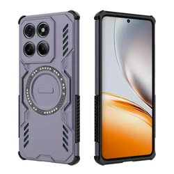 Shockproof Magnetic Ring Case with Hard PC TPU Back Panel for Moto G47 5G (PURPLE)