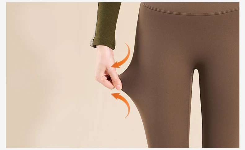 BIVIGAOS Upscale Zero Polyester Fall Winter Warm Sharkskin Leggings Women Fleece Heating High Elastic 10A Antibacterial Leggings