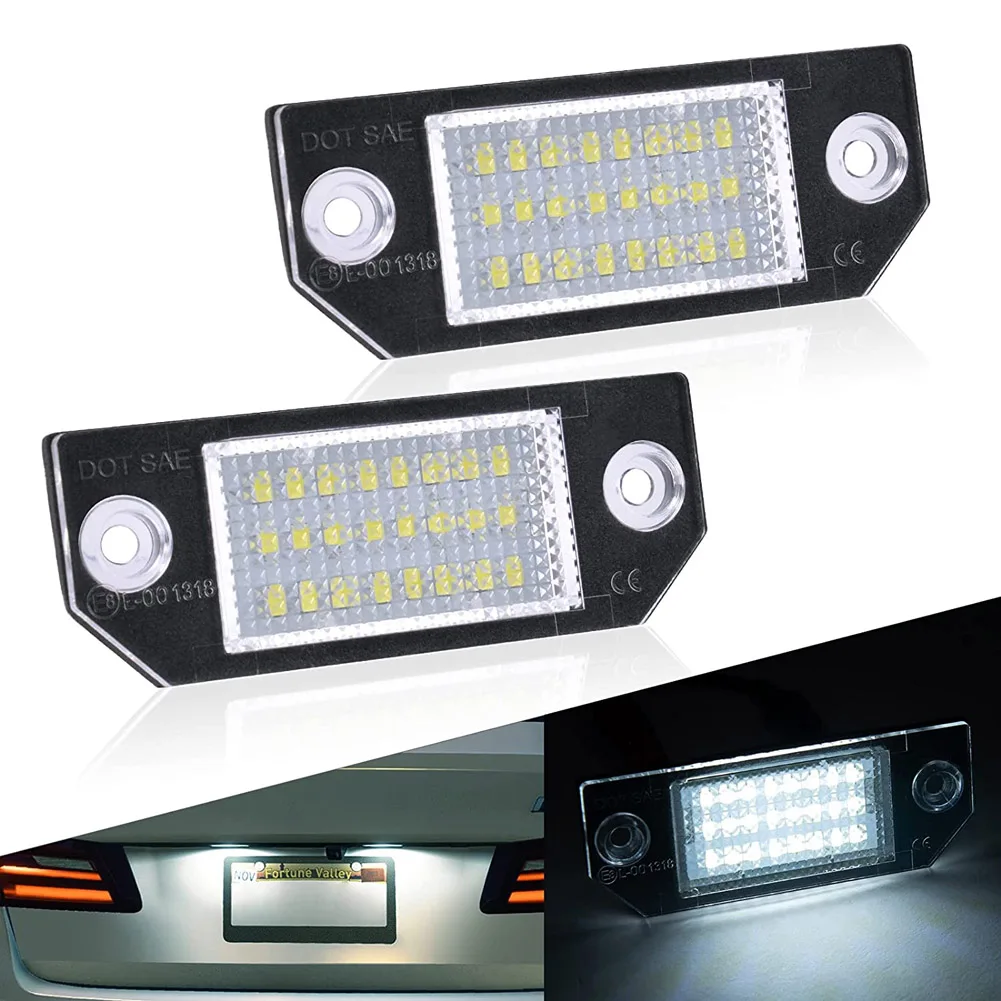 

Uraqt Led Number Plate Light 2 Pcs Rear License Plate Lamp Taillight 12v 6500k For Ford Focus C-Max I 03 & Ford Focus Mk2 03-08