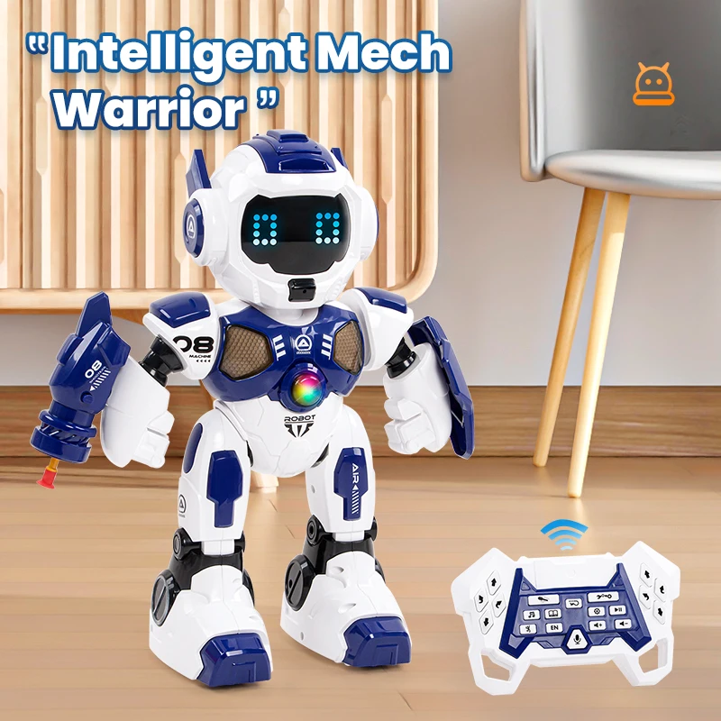 Programmable RC Robot Warrior Toy with Touch Sensor and Soft Bullet Launch