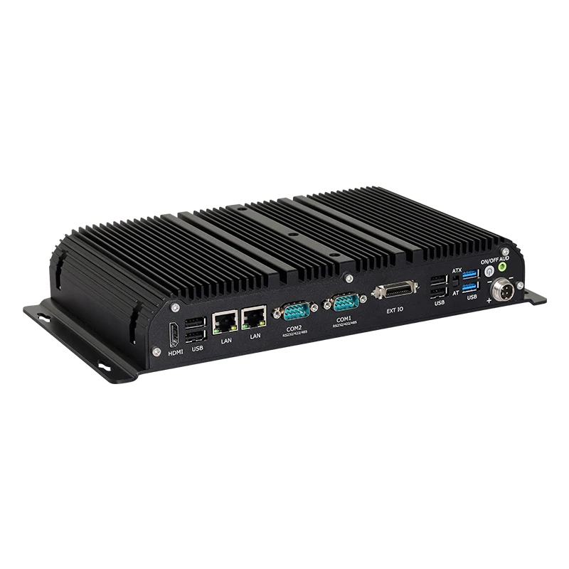 Fanless Industrial PC Intel Core i7-1165G7 2x DDR4 M.2 NVME SSD 2x 2.5G LAN RS232 RS485 6x USB GPIO WiFi 4G 5G LTE Windows Linux 3