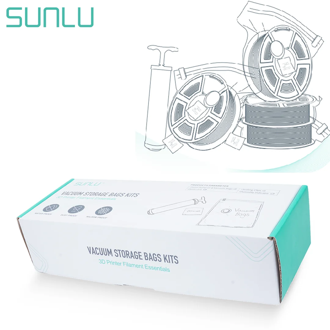 SUNLUFilamentStoragePLAVacuumBagsSetFilamentDryerwith8Sealed