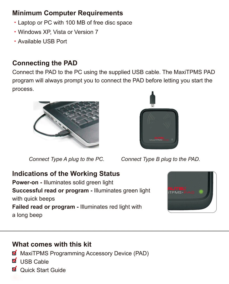 Autel MaxiTPMS Pad Diagnostics tool Tire Pressure Programming Monitor Autel MX Sensor Programmer TPMS Tool high quality auto inspection equipment