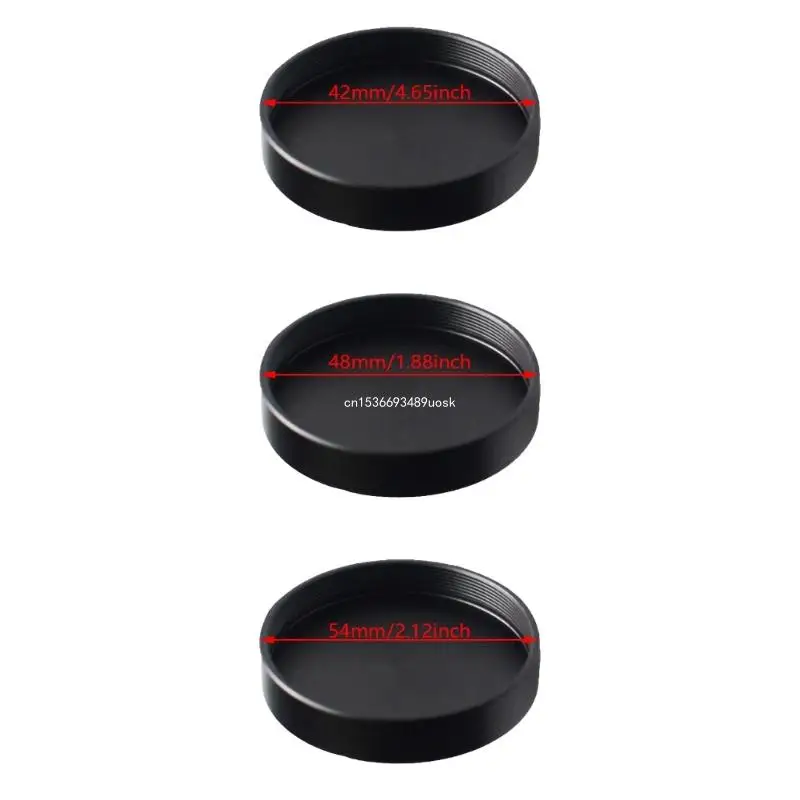Lens Dust Caps for Astronomy Telescopes M42 M48 M54 Thread Black Aluminum Cover