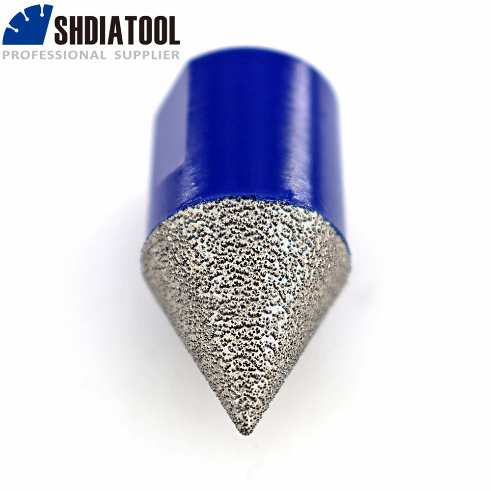 

SHDIATOOL 2pcs Dia 20mm M14 Thread Vacuum Brazed Diamond Chamfer Bits Milling Bits for Tile Stone Ceramic for holes trimming