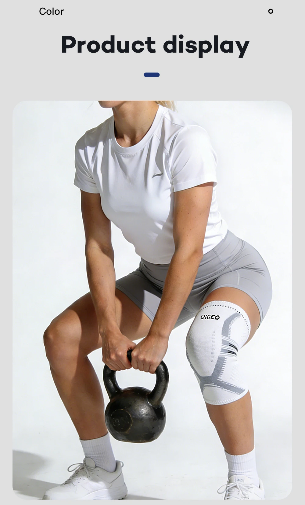 1 Stück Kniebandage Kompressions-Knieunterstützung Stoßfeste Knieschoner Kniemanschette für Laufen Arthritis Gelenkschmerzen Linderung Männer Frauen – Detail 9