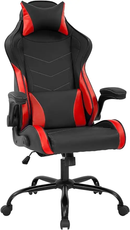 PC Gaming Chair Office Chair Computer Chair with Lumbar Support Headrest Flip up Armrest Task Rolling Swivel Ergonomic Adjustabl adjustable office chair lumbar support lift desk armchair wheels house chair ergonomic gaming desk headrest easy chair furniture