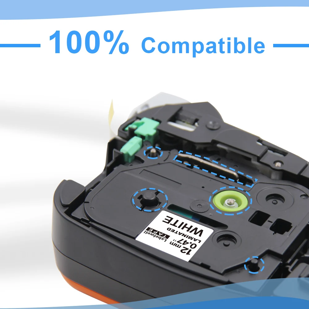 1Pcs 231 Compatible for Brother 231 221 211 Fx231 FX221 FX211 6/9/12mm Label Tape for Brother p touch PTH110 PTD210 Label Maker