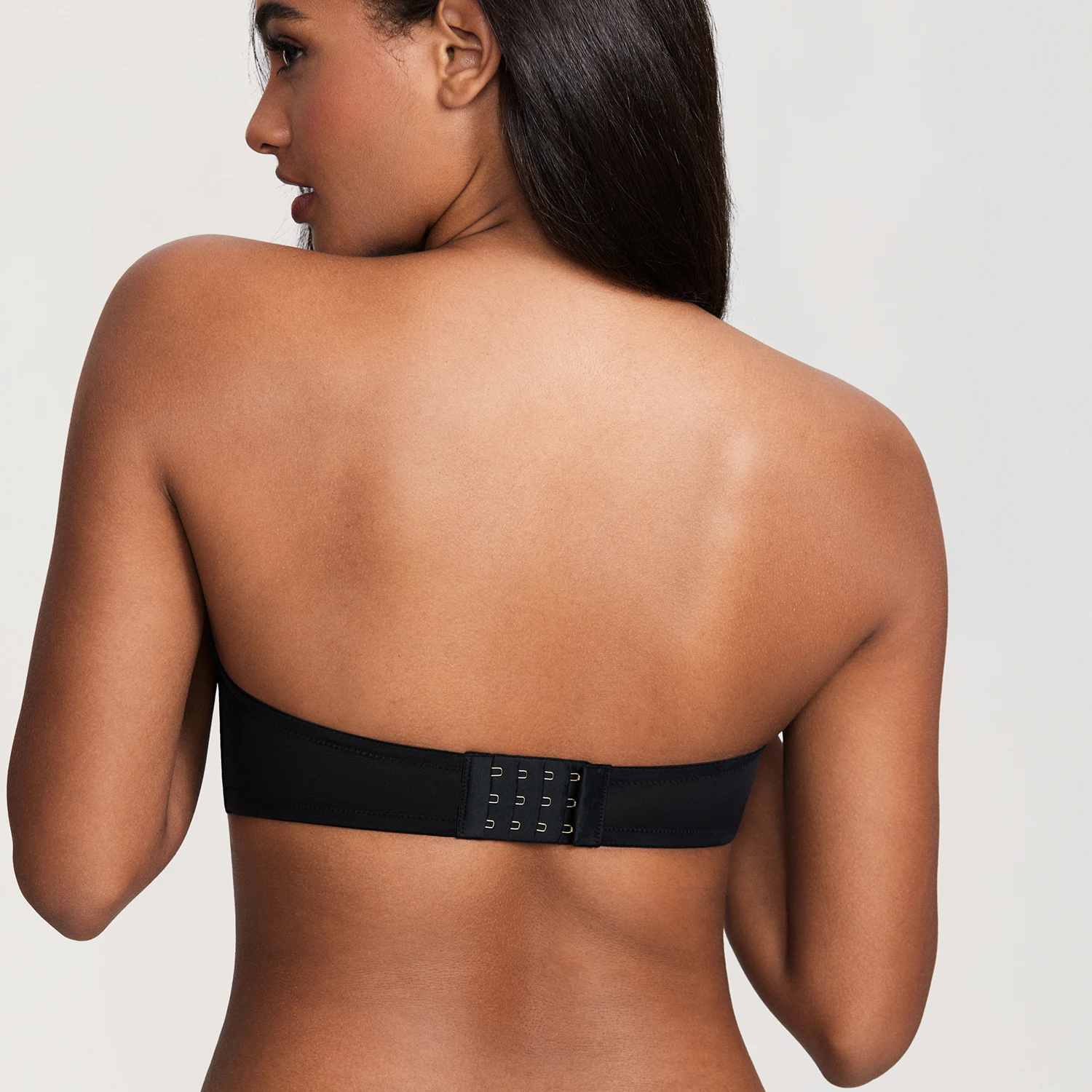 DOBREVA Women's Strapless Push Up Bra Lace Plunge Padded Underwire Plus S ize Bras Add 1 Cup