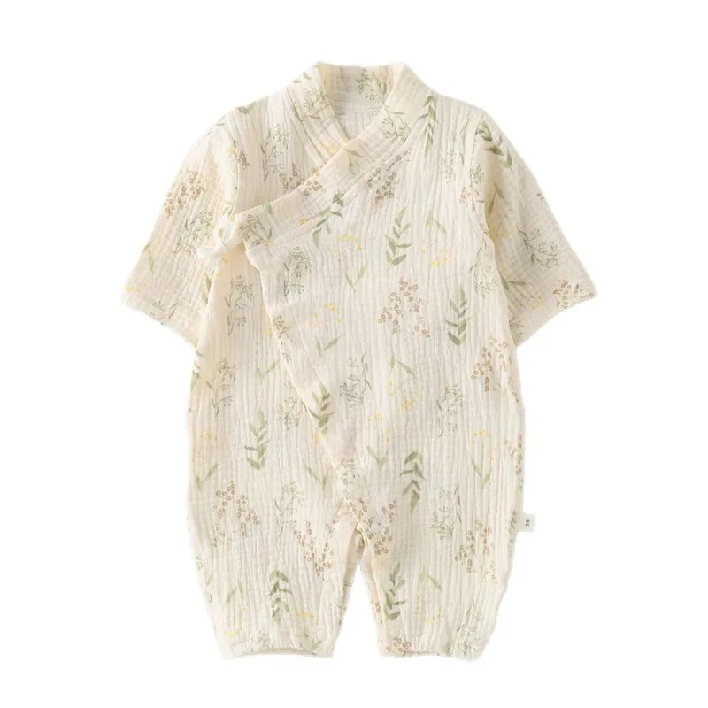 Baby Boys Girls Jumpsuit Clothes Newborn Muslin Cotton Long Sleeve Romper 0-2 Years
