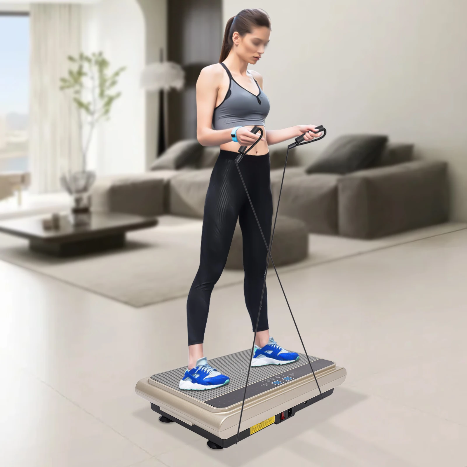 Vibration Plate Exercise Machine, Whole Body Workout Vibration Fitness Platform, Home Training Equipment for Weight Loss & Tonin