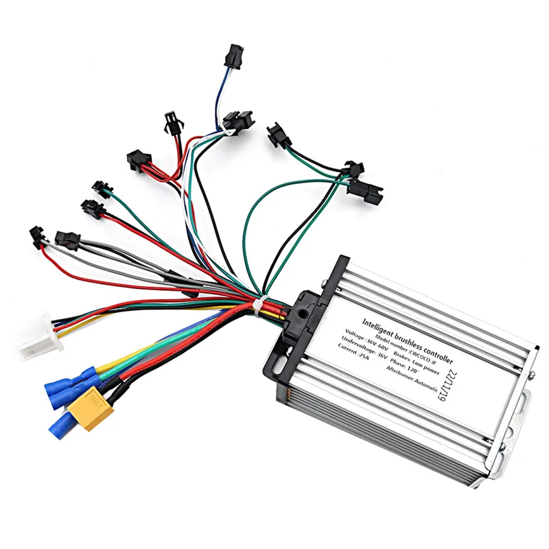 A51Q-Electric Scooter 36V-60V 25A Controller 36V 48V 52V 60V Intelligent Brushless Controller 6 Tube Universal Controller