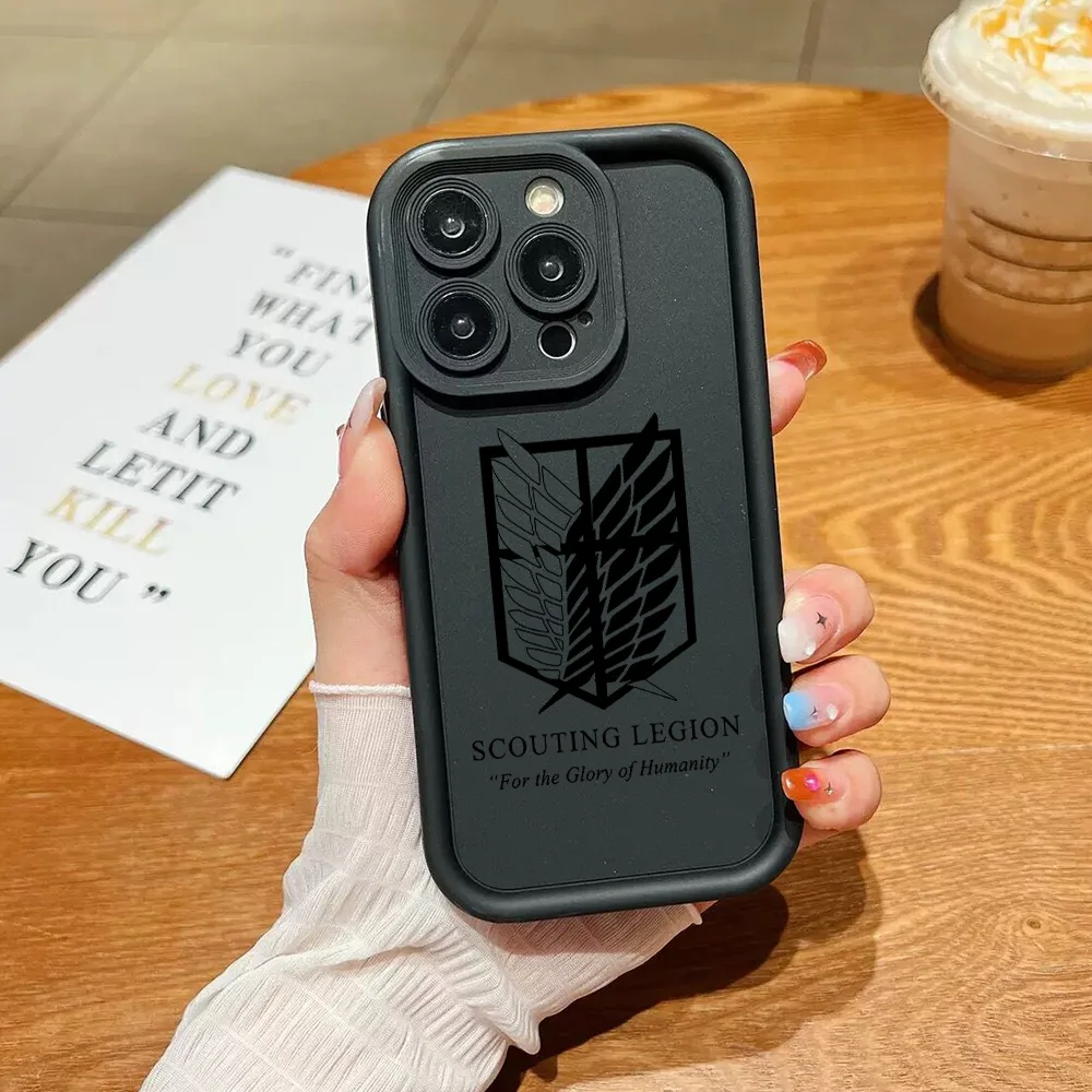 Attack on Titan Anime Black Premium Soft Phone Case