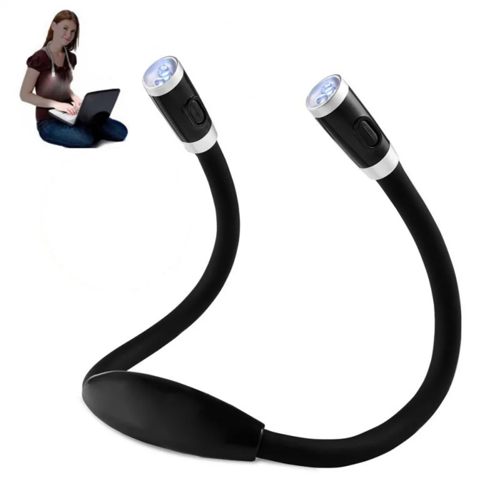 Portable Book Light Led Neck Light Hug Reading Lamp Flexible Handsfree Led Night Flashlight Indoor Outdoor Camping led light night light book light mini led light