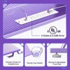 Gaming Desk 50.4” with LED Light & Power Outlets, L-Shaped Gaming Desk  with Monitor Stand, Ergonomic Gamer Table, Purple 4