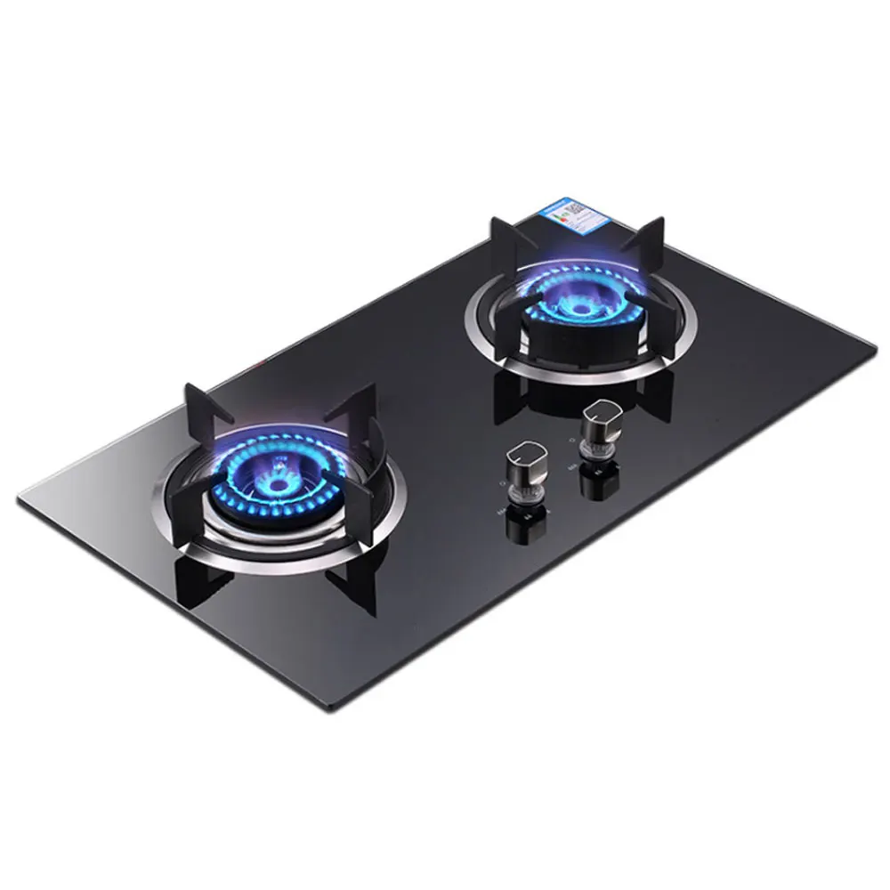 Tempered Glass Cooktop Stove Double-burner  Tempered Glass Gas Panel  Furnace - Gas Stove - Aliexpress