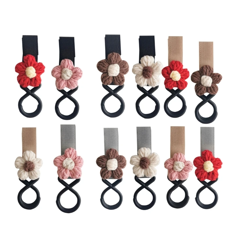 

2024 New Baby Stroller Hook Hanger Flower Charm Toddlers Cart Organiser Bag Storage Hanging Rack Infant Supplies Accessories