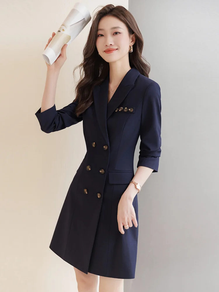 Fashion Korean Black Dress 2023 Fall and Winter New High