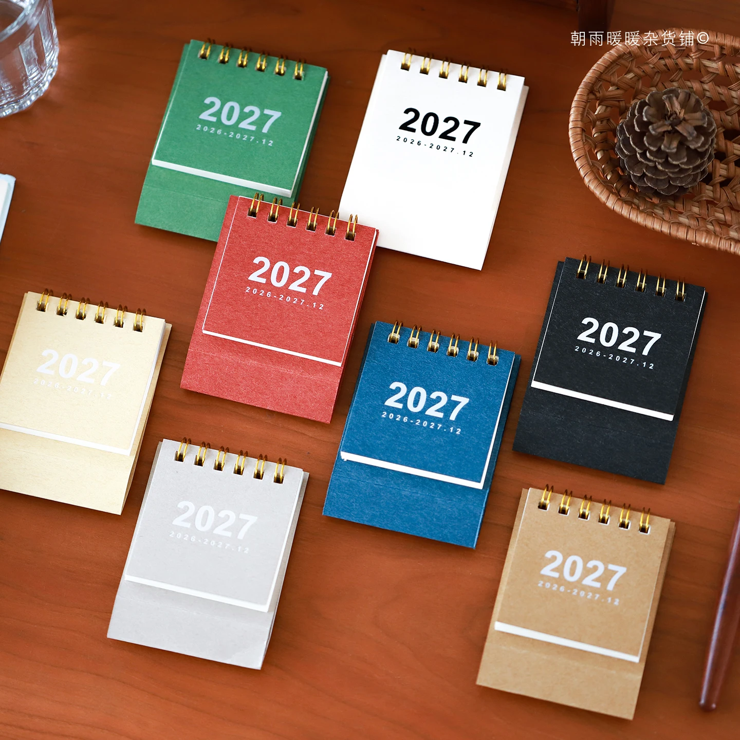 Calendario Mini 2026-2027 Stile Ins, Semplice Planner per Lavoro e Studio, Calendario da Scrivania, Ornamento da Tavolo
