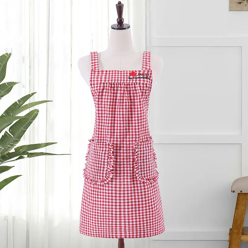 

Cotton suspenders home kitchen cooking wearable stain proof sleeveless breathable fashionable supermarket painting work clothes
