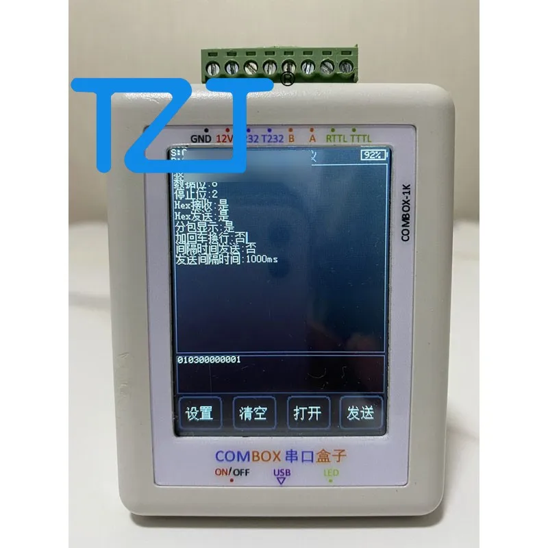 TZT 휴대용 핸드헬드 COM 디버그 도구 RS232/RS485/TTL 오프라인 디버거 600W 서지 보호 USB to COM 호환