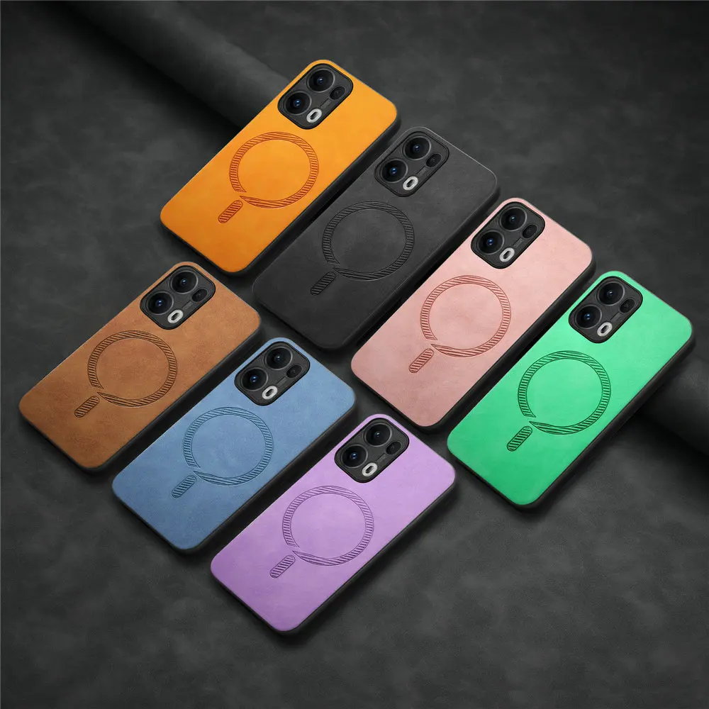 Leather Magnetic Wireless Charging Case