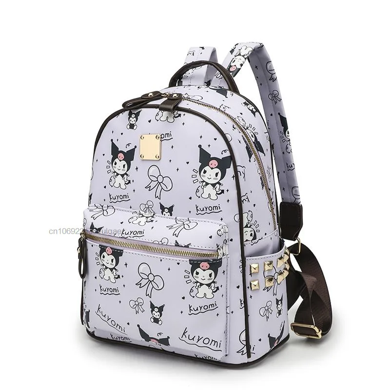 Sanrio Kuromi Cute Cartoon Print Backpack Fashion Versatile Backpacks New Style Trend Large Capacity Simple Commuting Backpack 4