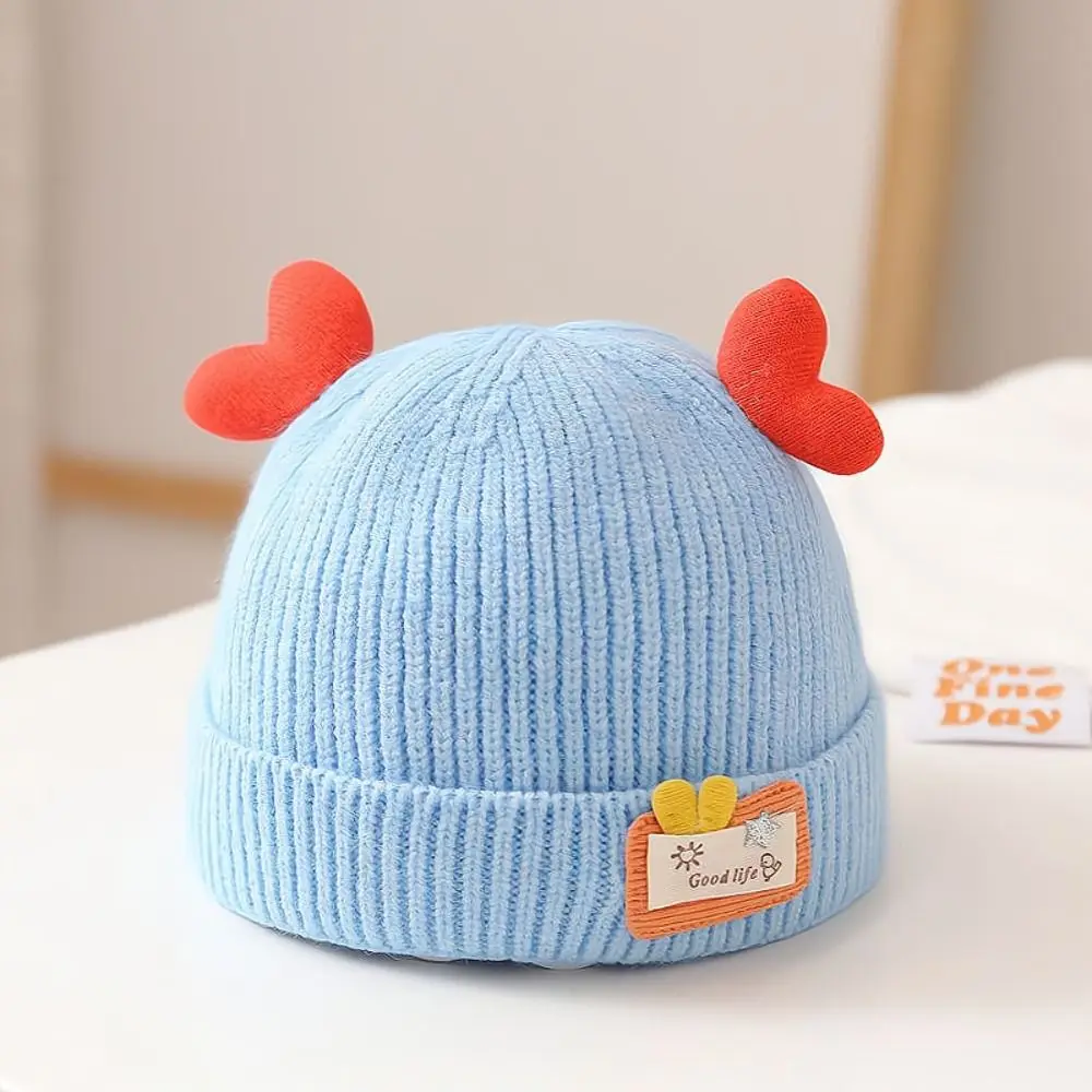 

Solid Color Baby Knitted Hat Warm Cartoon Thermal Hat Kids Crochet Hats Cotton Skullies Baby Beanie Cap Newborn