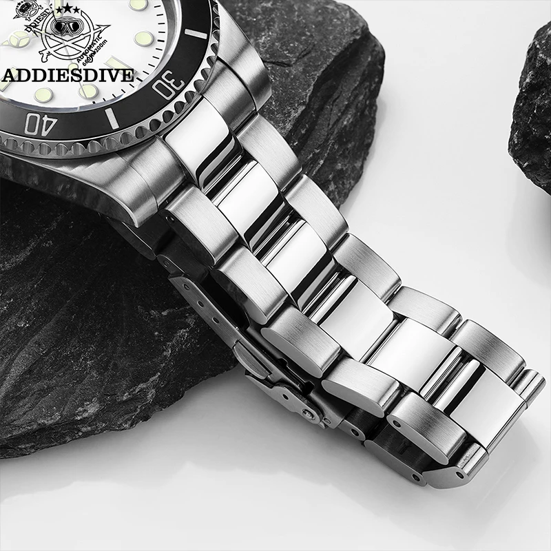 ADDIESDIVE 41mm New Men Automatic Watch 20Bar waterproof Sapphire Glass часы мужские наручные  NH35 Movement Mechanical Watches
