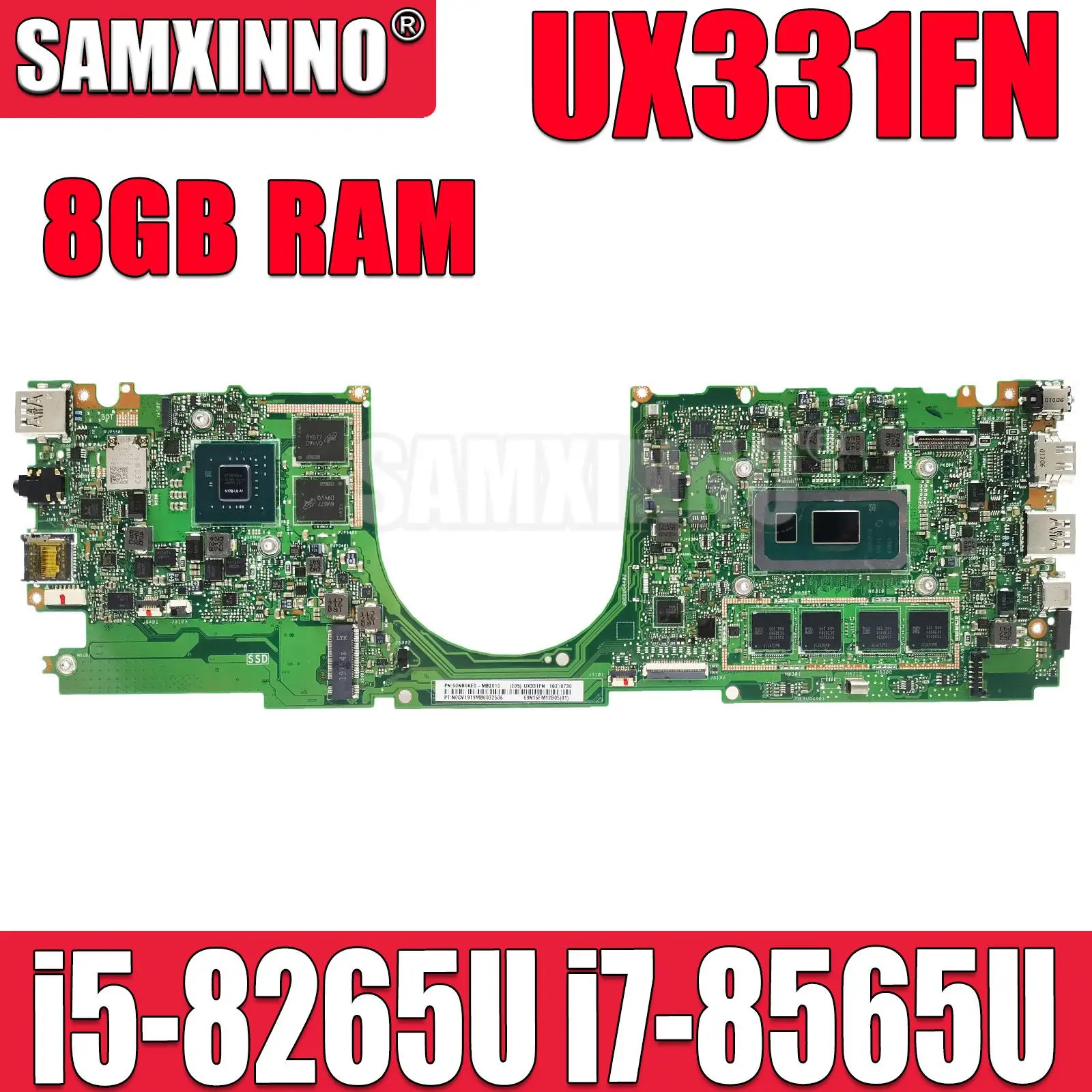 

Mainboard BX331FAL UX331FAL UX331FA UX331FN UX331F Laptop Motherboard i5-8265U i7-8565U CPU V2G/UMA 8GB-RAM