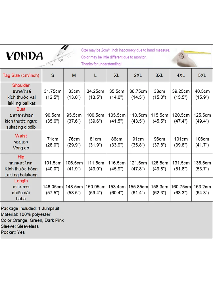 Plus Size 5XL VONDA Women Elegant Long Jumpsuits Party Rompers 2025 Summer Off Shoulder Ruffled Overalls Solid Wide Leg Pants 6