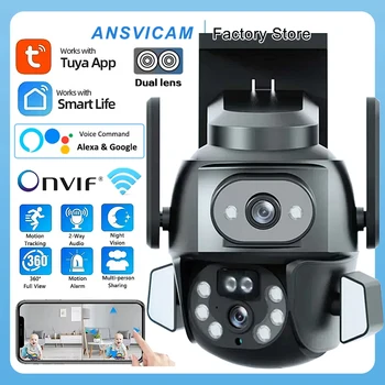 ANSVICAM 4K 8MP Wifi Security Camera Outdoor Tuya Smart Dual Screen PTZ Security-Protection Cam AI Auto Tracking Surveillance 1